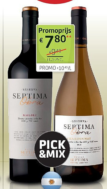 Séptima Obra Malbec Reserva / Chardonnay Reserva