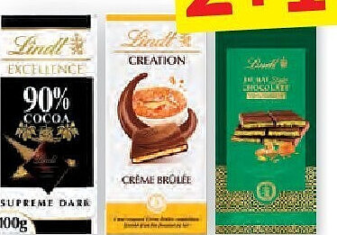 Lindt chocoladetabletten
