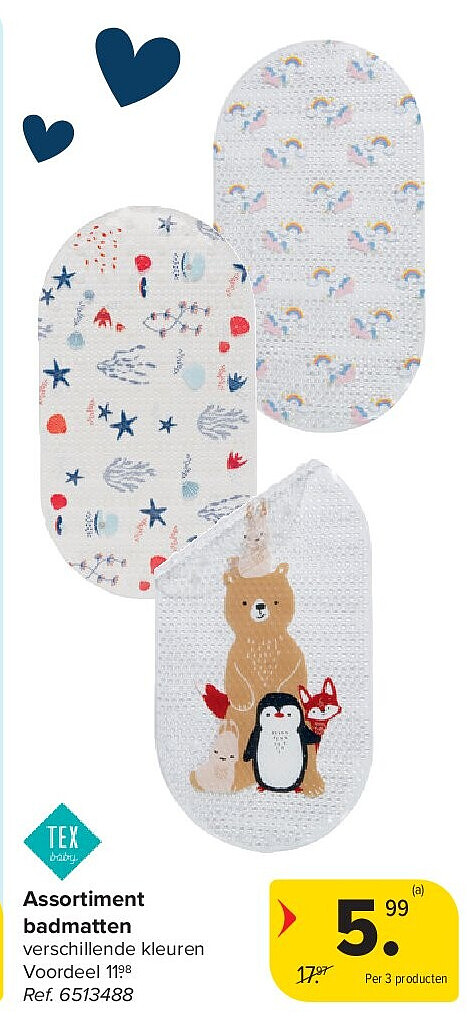 Assortiment badmatten