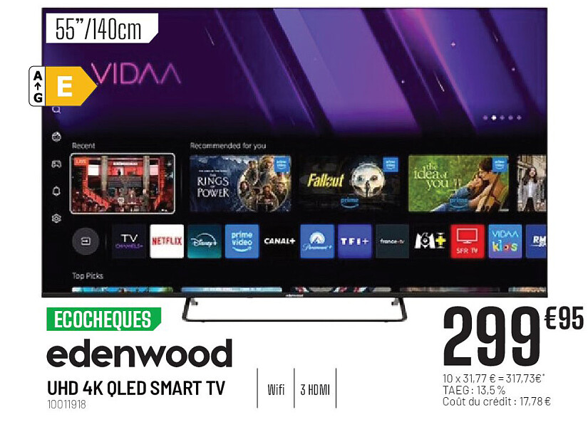 edenwood UHD 4K QLED SMART TV