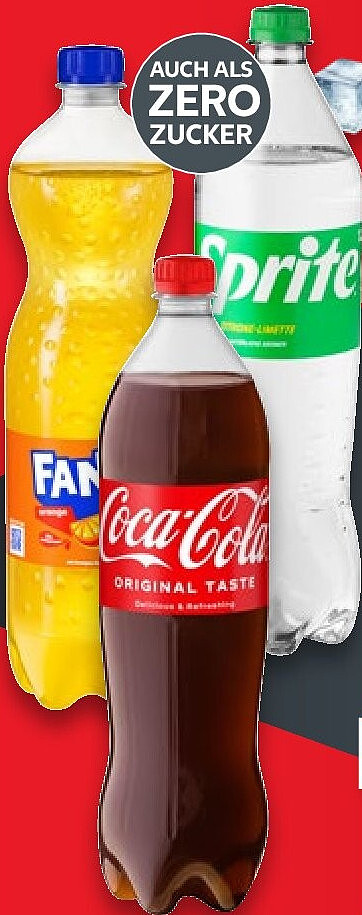 Coca-Cola, Fanta, Sprite oder Mezzo Mix Erfrischungsgetränk