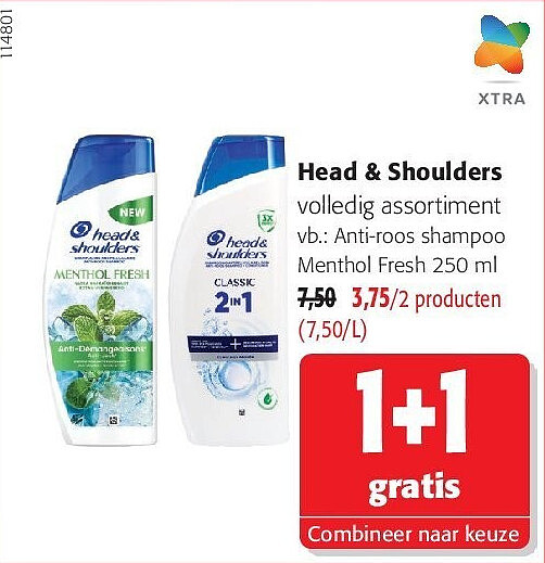 Head & Shoulders Anti-roos shampoo Menthol Fresh 250 ml