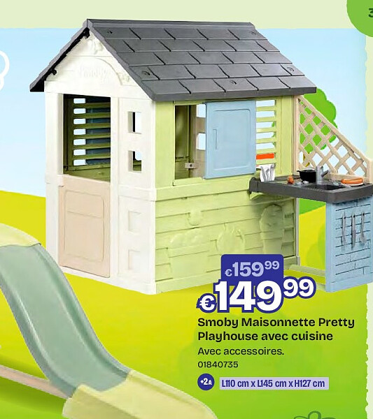 Smoby Maisonnette Pretty Playhouse avec cuisine