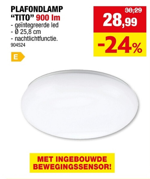 PLAFONDLAMP "TITO" 900 Im