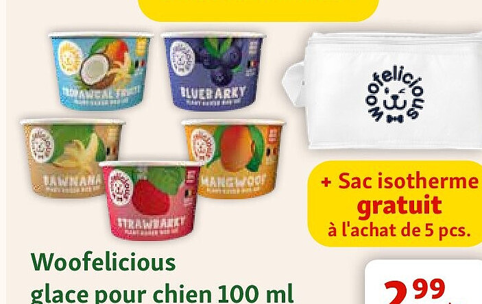 Woofelicious glace pour chien 100 ml