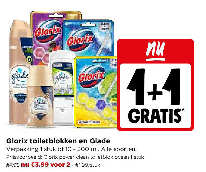 Glorix toiletblokken en Glade
