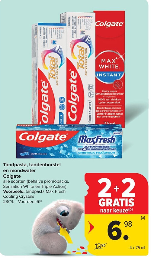 Tandpasta, tandenborstel en mondwater Colgate