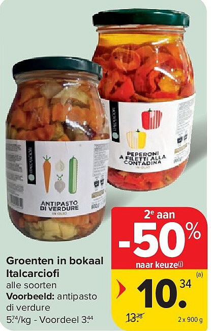 Groenten in bokaal Italcarciof