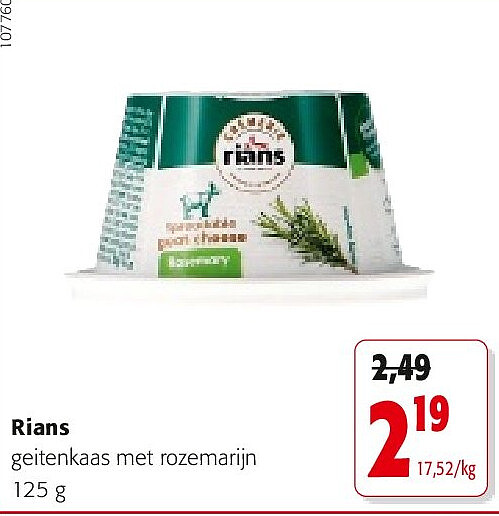 Rians geitenkaas met rozemarijn 125 g