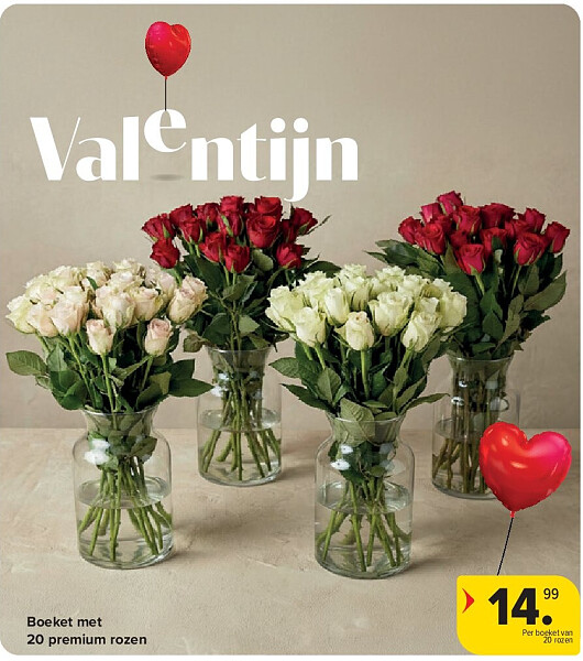 Boeket met 20 premium rozen