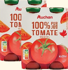 Pur jus de tomate Auchan