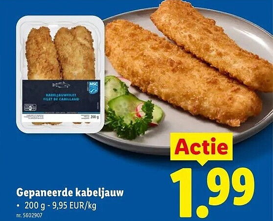 Gepaneerde kabeljauw