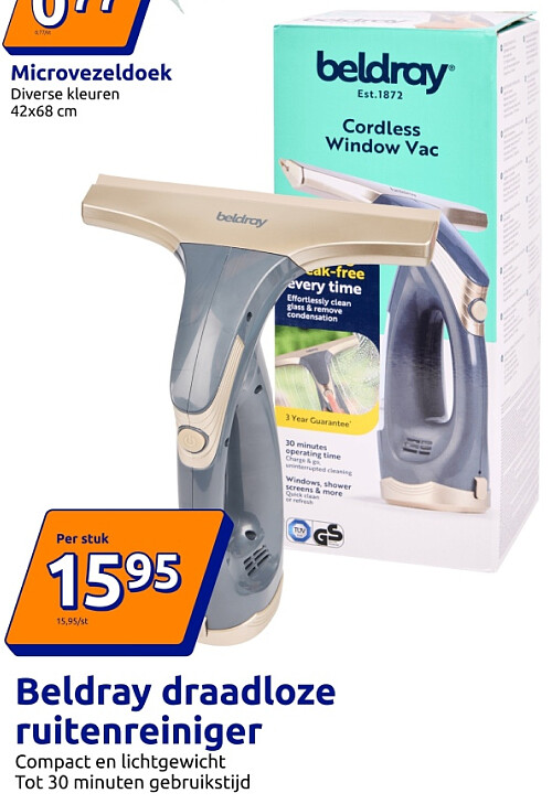Beldray draadloze ruitenreiniger