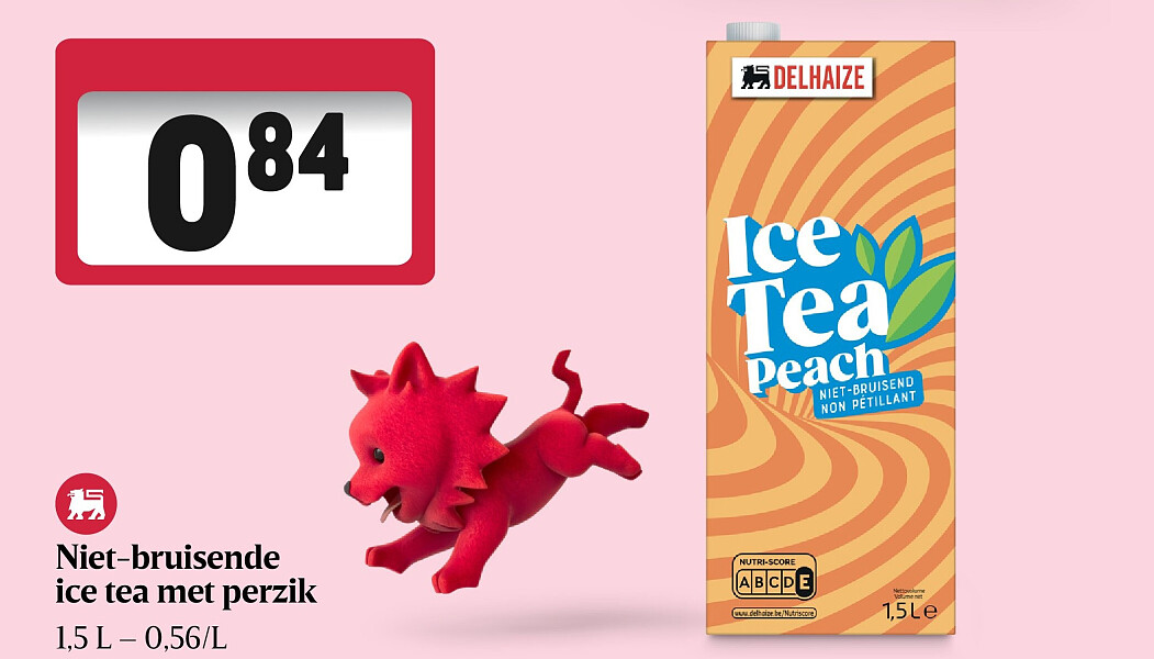 Niet-bruisende ice tea met perzik