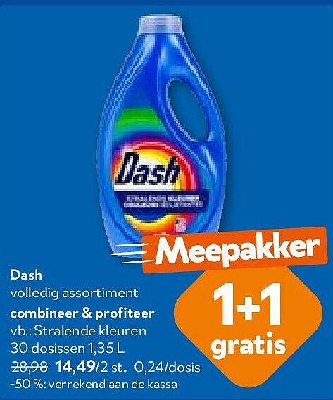 Dash Stralende kleuren 30 dosissen 1,35 L