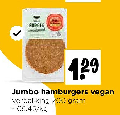 Jumbo hamburgers vegan