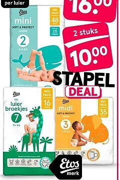 Etos Soft & Protect luiers en luierbroekjes midpakken