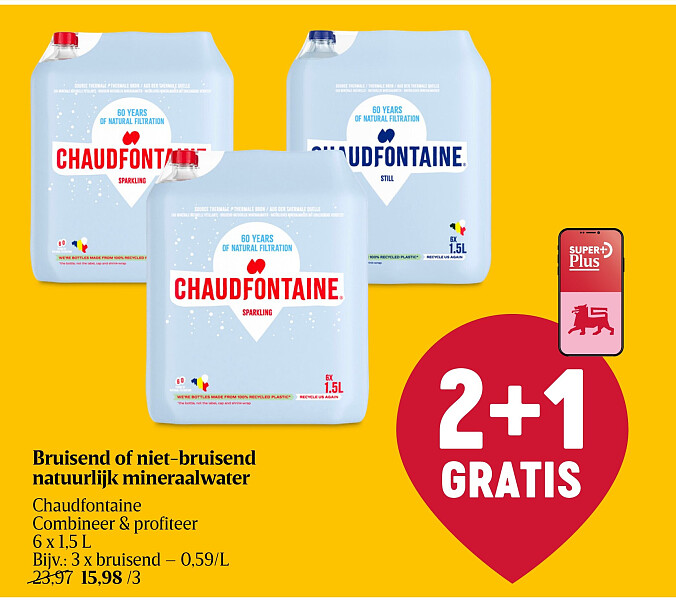 Bruisend of niet-bruisend natuurlijk mineraalwater