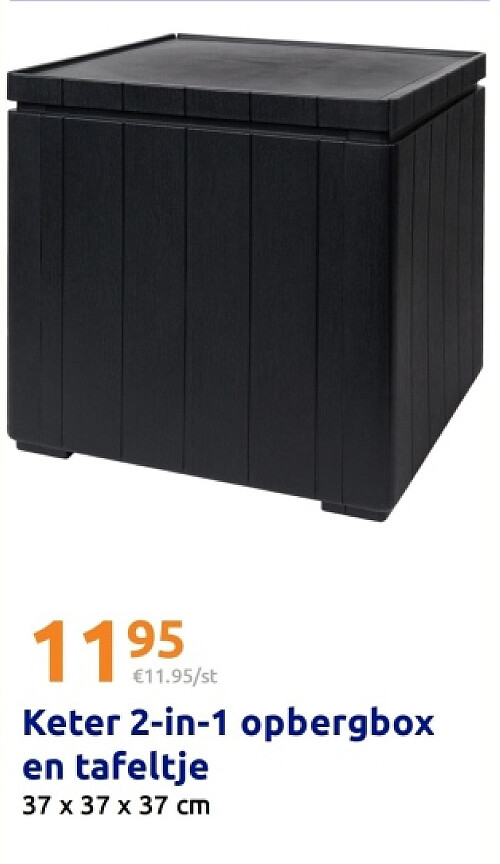 Keter 2-in-1 opbergbox en tafeltje