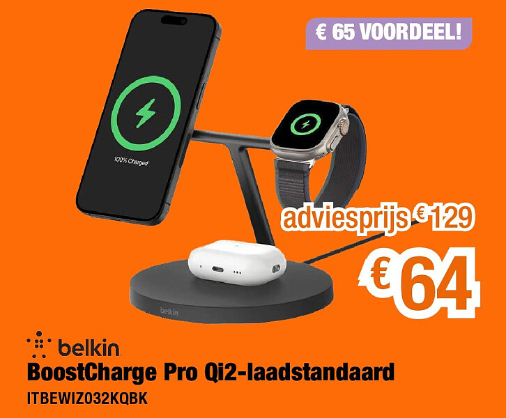 BoostCharge Pro Qi2-laadstandaard ITBEWIZ032KQBK