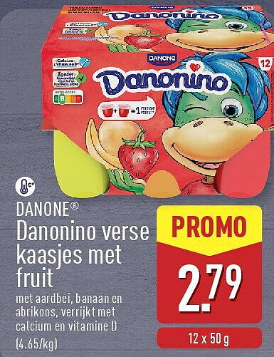 Danonino verse kaasjes met fruit