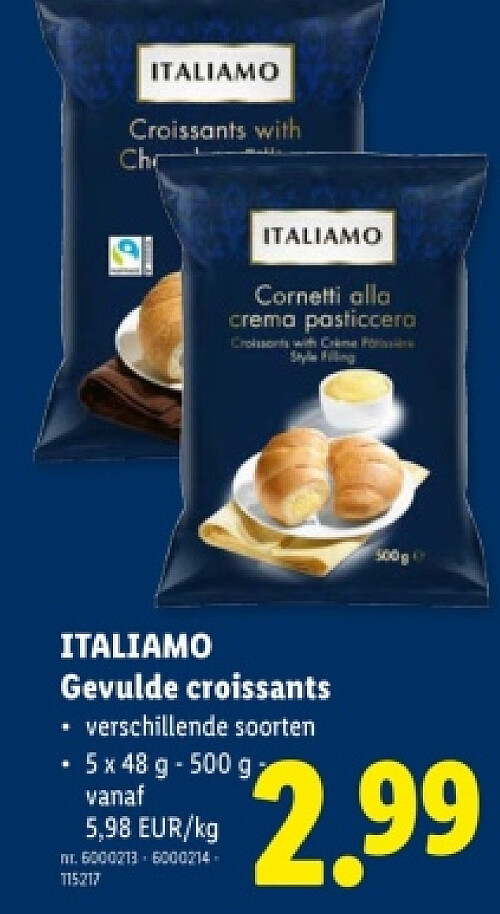 Gevulde croissants