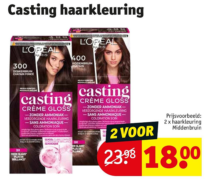 Casting haarkleuring