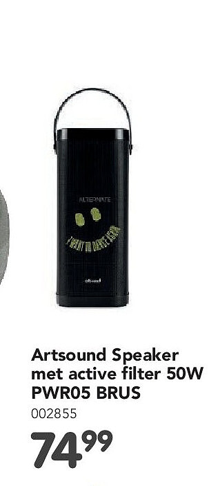 Artsound Speaker met active filter 50W PWR05 BRUS 002855