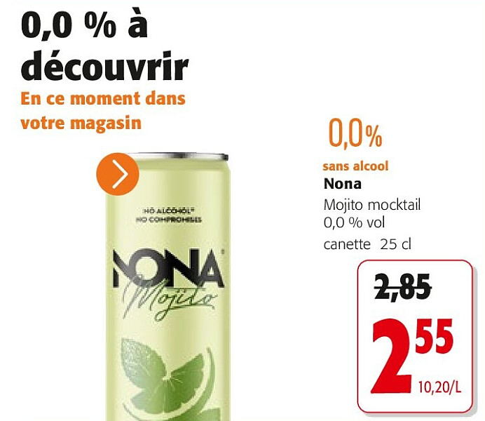 Nona Mojito mocktail 0,0 % vol canette 25 cl