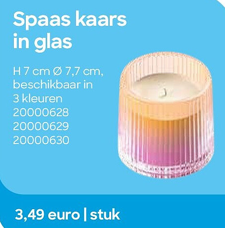 Spaas kaars in glas