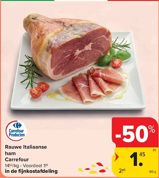 Rauwe Italiaanse ham Carrefour