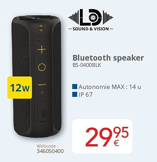 Bluetooth speaker BS-0400BLK