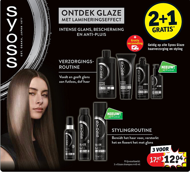3 x Glaze shampoo 440 ml