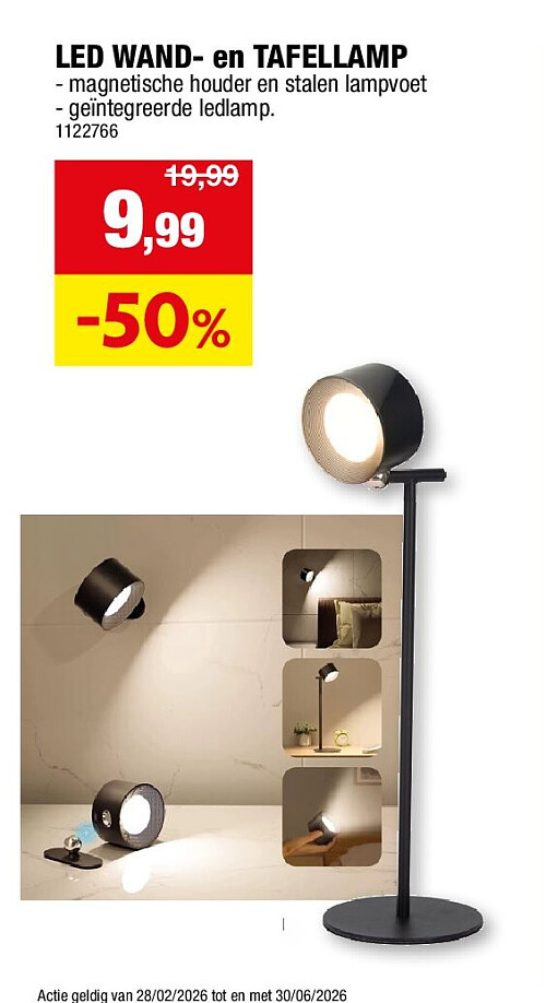 LED WAND- en TAFELLAMP