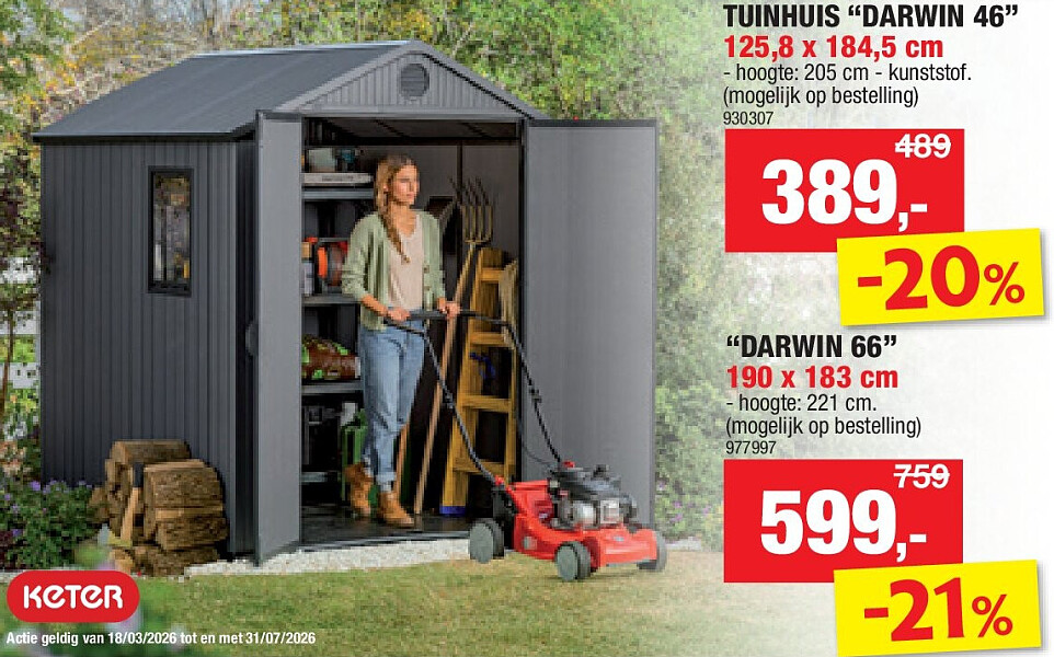 TUINHUIS “DARWIN 46” 125,8 x 184,5 cm