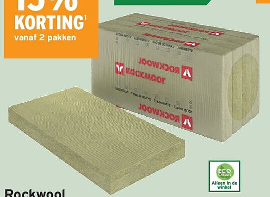 Rockwool bouwplaat Plus Next steenwol dikte 7 cm