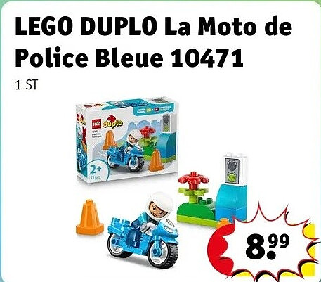 LEGO DUPLO La Moto de Police Bleue 10471