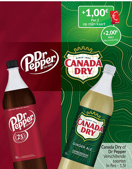 Canada Dry of Dr Pepper - 1,5l