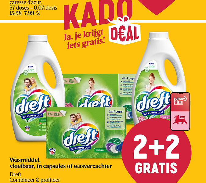 Wasmiddel, vloeibaar, in capsules of wasverzachter