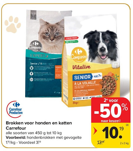 Brokken voor honden en katten Carrefour