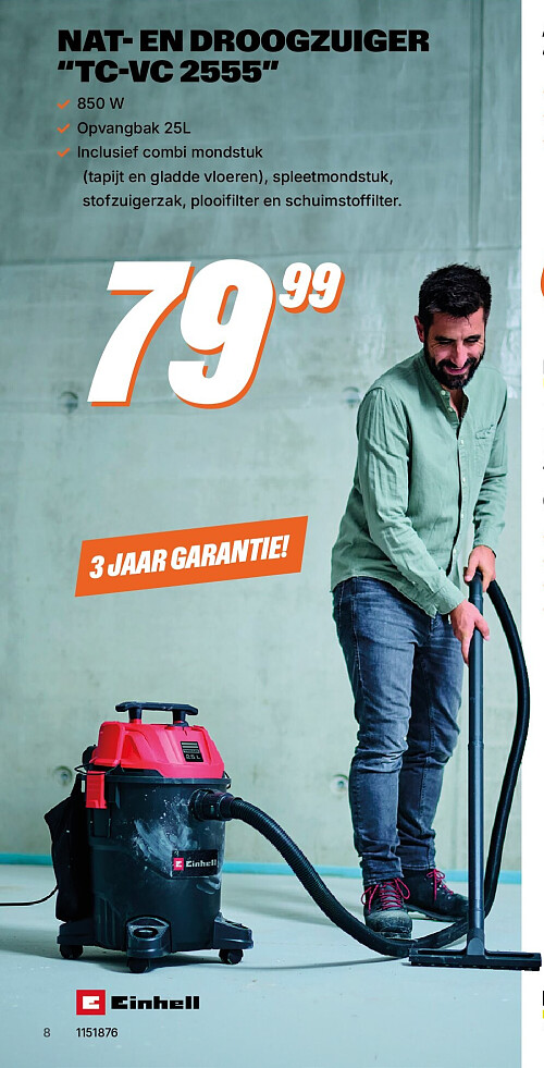 NAT- EN DROOGZUIGER “TC-VC 2555”