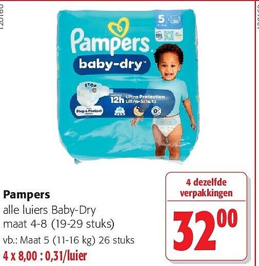 Pampers Maat 5 (11-16 kg) 26 stuks