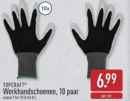 Werkhandschoenen, 10paar