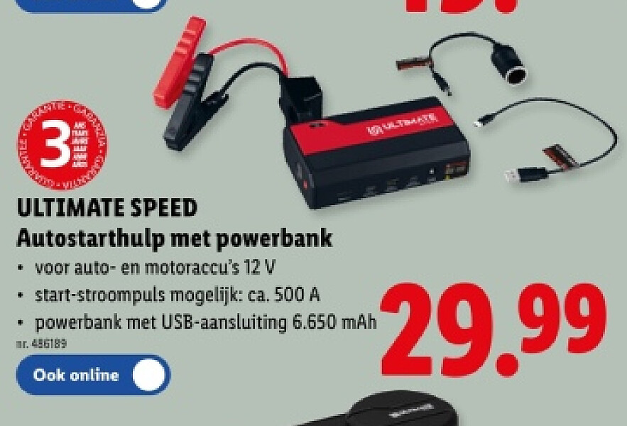 Autostarthulp met powerbank