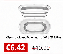 Opvouwbare Wasmand Wit 21 Liter