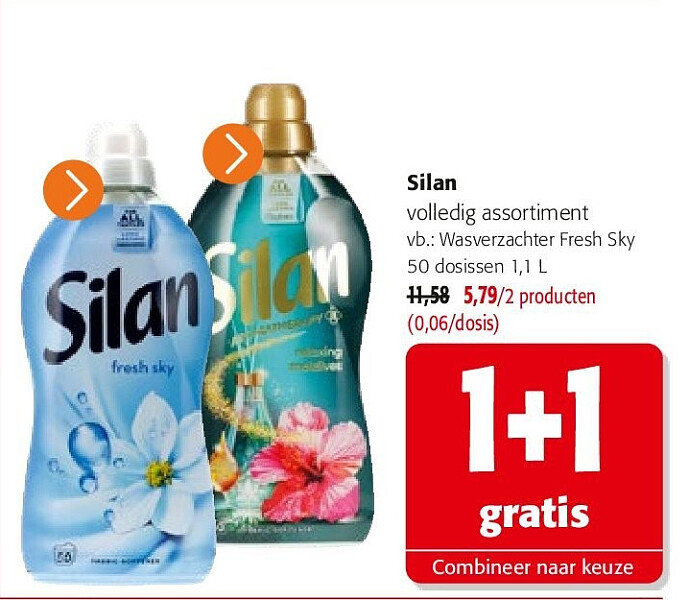 Silan Wasverzachter Fresh Sky 50 dosissen 1,1 L