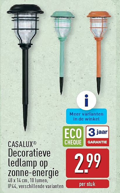 Decoratieve ledlamp op zonne-energie