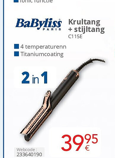 Krultang + stijltang C115E