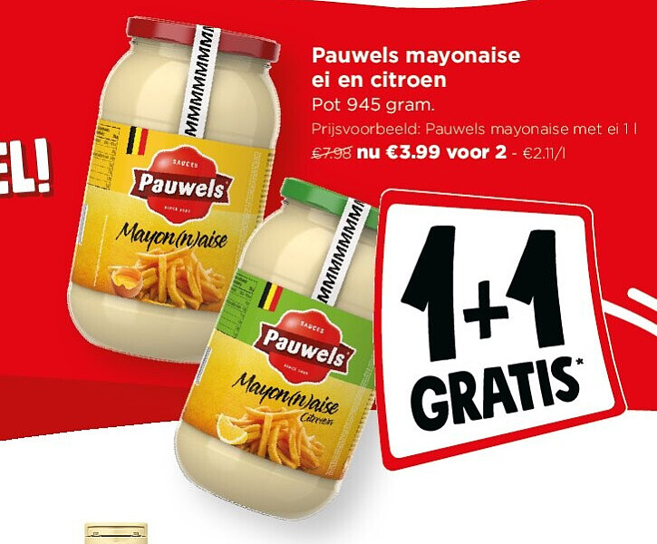Pauwels mayonaise ei en citroen