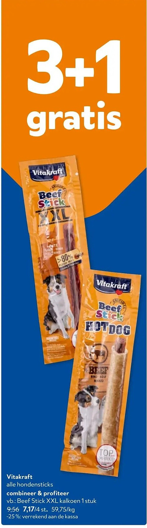 Vitakraft Beef Stick XXL kalkoen 1 stuk